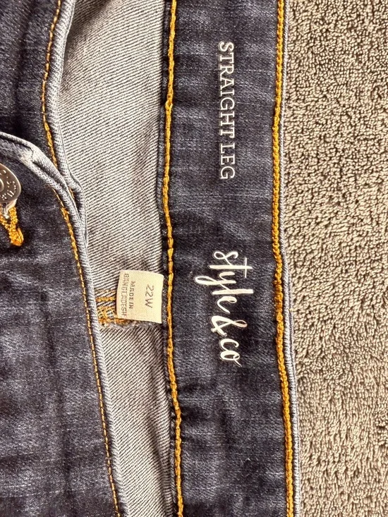 Style & Co. Straight Leg Blue Denim Jeans - Picture 8 of 8